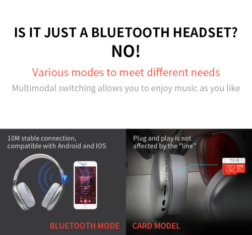 2021 New Wireless Headset HIFI Stereo Bluetooth Headphones - TechGear Elite