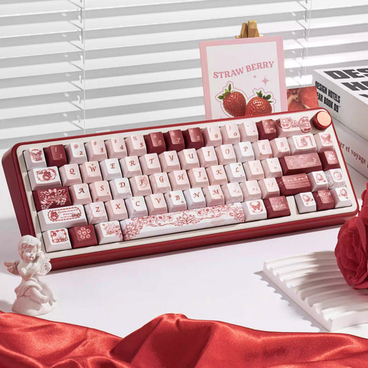 Butterfly Flower Note Original PBT Five - sided Dye - sublimation Mechanical Keyboard Keycaps - TechGear Elite