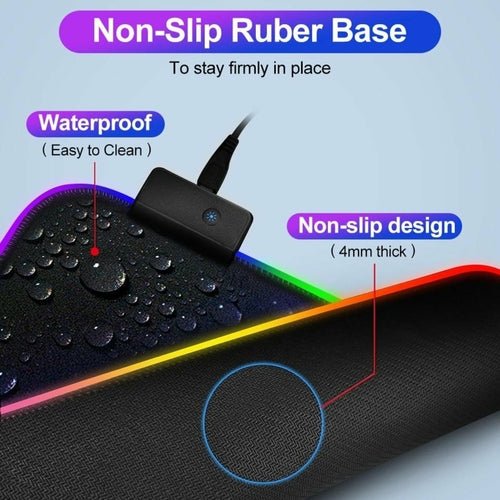 Ninja Dragons RGB Gaming 1 Touch Light Up Mouse Pad - Large Size - TechGear Elite