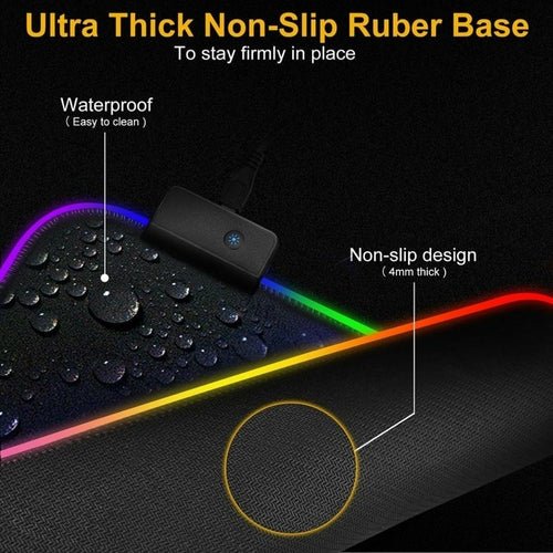 Ninja Dragons RGB Gaming 1 Touch Light Up Mouse Pad - Large Size - TechGear Elite