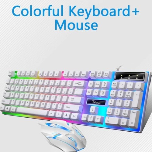 Ninja Dragons White Knight Gaming Keyboard and Mouse Set - TechGear Elite