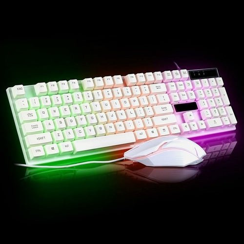 Ninja Dragons White Knight Gaming Keyboard and Mouse Set - TechGear Elite